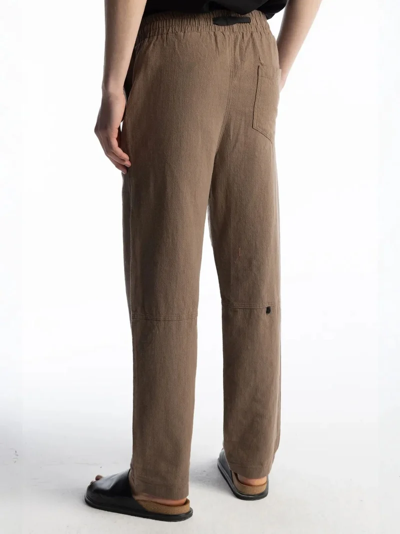 Giesto Mocha Brown GIESTO Straight Leg Pants with Drawstring Waist for Men | Best Price UAE